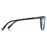 Tom Ford - Magnetic Clip Blue Block Cat Eye Opticals - FT5896-B - Optical Glasses - Tom Ford Eyewear