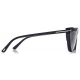 Tom Ford - Magnetic Clip Blue Block Cat Eye Opticals - FT5896-B - Optical Glasses - Tom Ford Eyewear