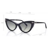 Tom Ford - Magnetic Clip Blue Block Cat Eye Opticals - FT5896-B - Optical Glasses - Tom Ford Eyewear