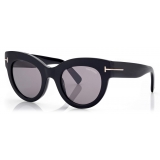 Tom Ford - Lucilla Sunglasses - Occhiali da Sole Cat Eye - Nero Fumo - FT1063 - Tom Ford Eyewear