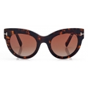 Tom Ford - Lucilla Sunglasses - Cat Eye Sunglasses - Havana - FT1063 - Sunglasses - Tom Ford Eyewear