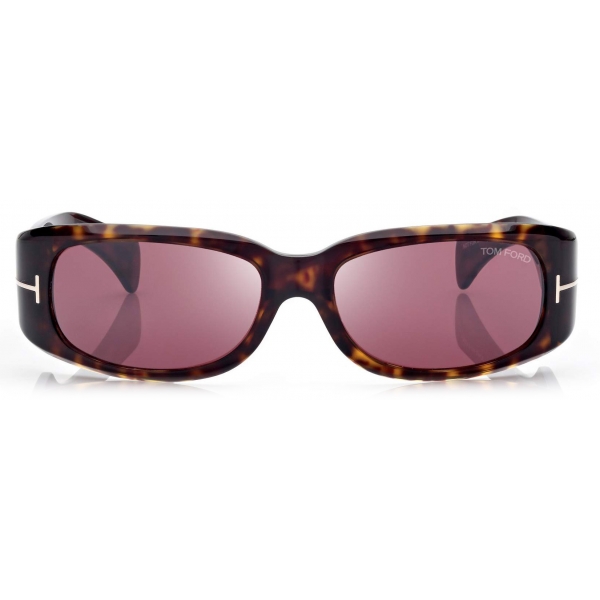 Tom Ford - Corey Sunglasses - Rectangular Sunglasses - Dark Havana Bordeaux - FT1064 - Sunglasses - Tom Ford Eyewear