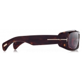 Tom Ford - Corey Sunglasses - Occhiali da Sole Rettangolare - Havana Scuro Bordeaux - FT1064 - Tom Ford Eyewear