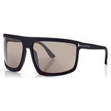 Tom Ford - Clint Sunglasses - Occhiali da Sole Maschera - Nero Opaco Specchio Romex - FT1066 - Tom Ford Eyewear