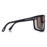 Tom Ford - Clint Sunglasses - Mask Sunglasses - Matte Black Romex Mirror - FT1066 - Sunglasses - Tom Ford Eyewear