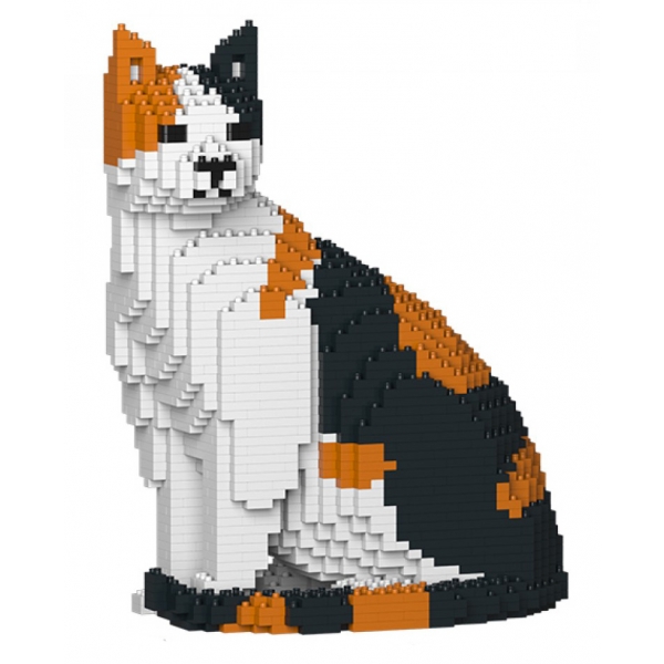 Jekca - Cat 10S-M01 - Lego - Scultura - Costruzione - 4D - Animali di Mattoncini - Toys