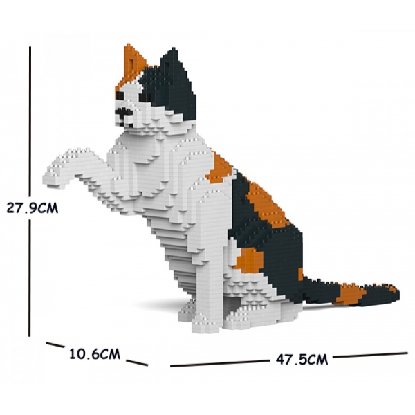 Jekca - Cat 12S-M01 - Lego - Scultura - Costruzione - 4D - Animali di Mattoncini - Toys