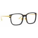 Linda Farrow - Occhiali da Vista Franklin Rettangolare in Nero Oro Giallo - LFL1185C1OPT - Linda Farrow Eyewear