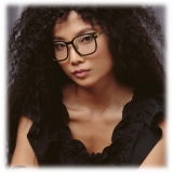 Linda Farrow - Franklin Rectangular Optical Glasses in Black Yellow Gold - LFL1185C1OPT - Linda Farrow Eyewear