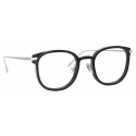 Linda Farrow - Fraser Square Optical Glasses in Black White Gold - LFL1184C2OPT - Linda Farrow Eyewear
