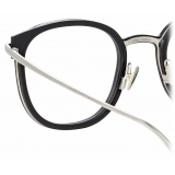 Linda Farrow - Fraser Square Optical Glasses in Black White Gold - LFL1184C2OPT - Linda Farrow Eyewear