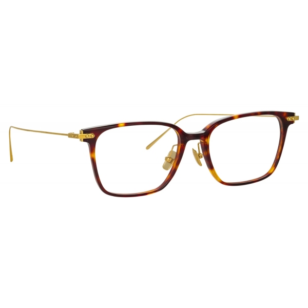Linda Farrow - Gehry Rectangular Optical Glasses in Tortoiseshell  Yellow Gold - LF37C2OPT - Linda Farrow Eyewear