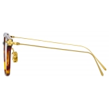 Linda Farrow - Gehry Rectangular Optical Glasses in Tortoiseshell  Yellow Gold - LF37C2OPT - Linda Farrow Eyewear