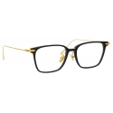 Linda Farrow - Occhiali da Vista Gehry A Rettangolare in Nero Oro Giallo - LF37AC1OPT - Linda Farrow Eyewear