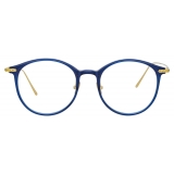 Linda Farrow - Gray Oval Optical Glasses in Blue - LF02AC16OPT - Linda Farrow Eyewear