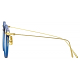 Linda Farrow - Gray Oval Optical Glasses in Blue - LF02AC16OPT - Linda Farrow Eyewear