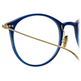 Linda Farrow - Gray Oval Optical Glasses in Blue - LF02AC16OPT - Linda Farrow Eyewear