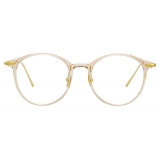 Linda Farrow - Gray Oval Optical Glasses in Brown - LF02AC15OPT - Linda Farrow Eyewear