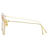 Linda Farrow - Gray Oval Optical Glasses in Brown - LF02AC15OPT - Linda Farrow Eyewear