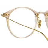 Linda Farrow - Gray Oval Optical Glasses in Brown - LF02AC15OPT - Linda Farrow Eyewear