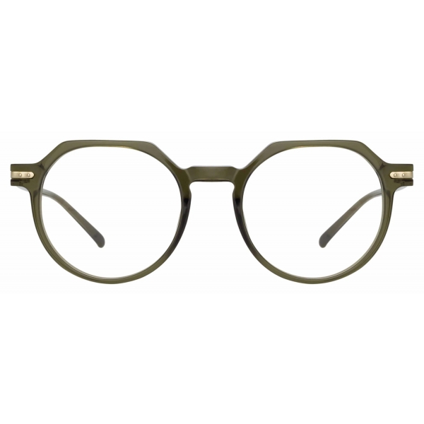 Linda Farrow - Griffin A Oval Optical Glasses in Green - LF50AC4OPT - Linda Farrow Eyewear