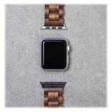 Woodcessories - Walnut / Black - Wooden Apple Watch Band 42 mm - Eco Strap - Stainless Steel - Wooden Apple Watch Strap