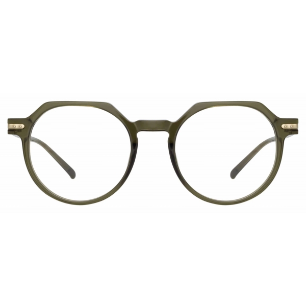 Linda Farrow - Griffin Oval Optical Glasses in Green - LF50C4OPT - Linda Farrow Eyewear