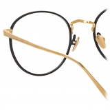 Linda Farrow - Harrison Oval Optical Glasses in Black Light Gold - LFL940C3OPT - Linda Farrow Eyewear