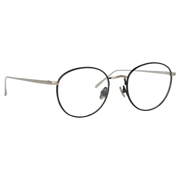 Linda Farrow - Harrison Oval Optical Glasses in Black White Gold - LFL940C2OPT - Linda Farrow Eyewear