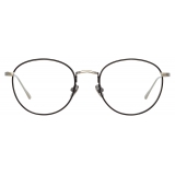 Linda Farrow - Harrison Oval Optical Glasses in Black White Gold - LFL940C2OPT - Linda Farrow Eyewear