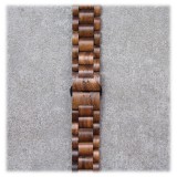 Woodcessories - Noce / Nero Cinturino in Legno Apple Watch 42 mm - Eco Strap - Acciaio Inossidabile - Cinturino in Legno