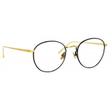 Linda Farrow - Harrison Oval Optical Glasses in Black Yellow Gold - LFL940C1OPT - Linda Farrow Eyewear