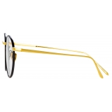 Linda Farrow - Harrison Oval Optical Glasses in Black Yellow Gold - LFL940C1OPT - Linda Farrow Eyewear