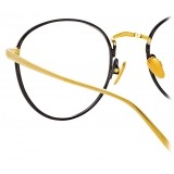 Linda Farrow - Occhiali da Vista Harrison Ovale in Nero Oro Giallo - LFL940C1OPT - Linda Farrow Eyewear