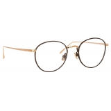 Linda Farrow - Harrison Oval Optical Glasses in Rose Gold Brown - LFL940C4OPT - Linda Farrow Eyewear