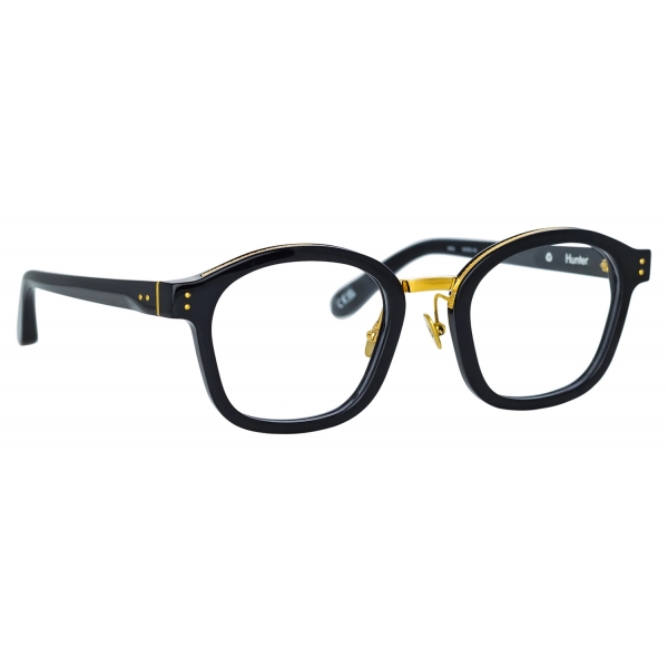 Linda Farrow - Hunter D-Frame Optical Glasses in Black - LFL1350C1OPT - Linda Farrow Eyewear