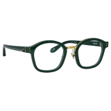 Linda Farrow - Hunter D-Frame Optical Glasses in Green - LFL1350C3OPT - Linda Farrow Eyewear