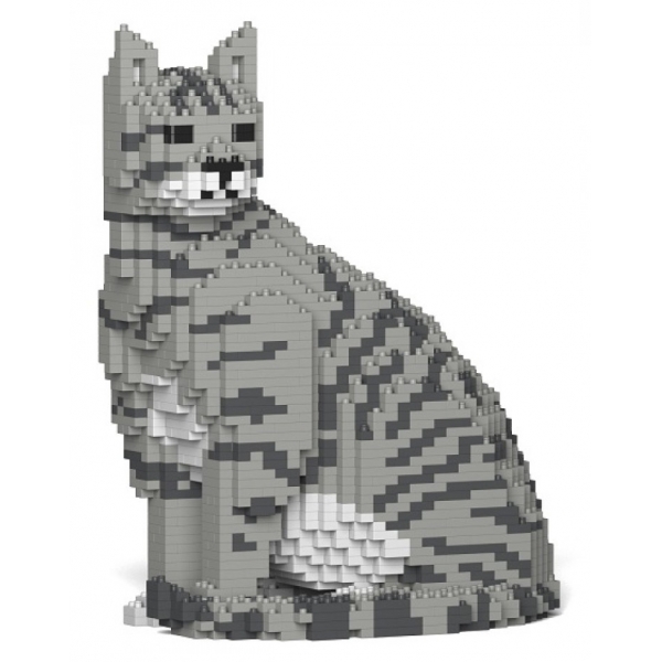 Jekca - Cat 02S-M03 - Lego - Scultura - Costruzione - 4D - Animali di Mattoncini - Toys