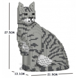 Jekca - Cat 02S-M03 - Lego - Sculpture - Construction - 4D - Brick Animals - Toys