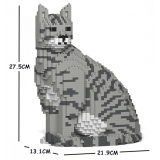 Jekca - Cat 02S-M03 - Lego - Scultura - Costruzione - 4D - Animali di Mattoncini - Toys