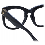 Linda Farrow - Jenson D-Frame Optical Glasses in Black - LFL1384C3OPT - Linda Farrow Eyewear