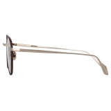 Linda Farrow - Jules Oval Optical Glasses in Light Gold Brown - LFL1233C4OPT - Linda Farrow Eyewear