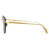 Linda Farrow - Jules Oval Optical Glasses in Yellow Gold Black - LFL1233C1OPT - Linda Farrow Eyewear