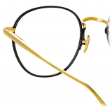 Linda Farrow - Occhiali da Vista Jules Ovale in Oro Giallo Nero - LFL1233C1OPT - Linda Farrow Eyewear