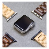 Woodcessories - Acero / Argento Cinturino in Legno Apple Watch 42 mm - Eco Strap - Acciaio Inossidabile - Cinturino in Legno