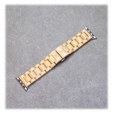 Woodcessories - Acero / Argento Cinturino in Legno Apple Watch 42 mm - Eco Strap - Acciaio Inossidabile - Cinturino in Legno