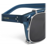 Céline - Black Frame 51 Sunglasses in Acetate with Metal - Transparent Blue - Sunglasses - Céline Eyewear