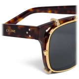 Céline - Black Frame 51 Sunglasses in Acetate with Metal - Red Havana - Sunglasses - Céline Eyewear