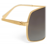Céline - Metal Frame 25 Sunglasses in Metal with Polarized Lenses - Gold Gradient Brown - Sunglasses - Céline Eyewear