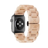 Woodcessories - Acero / Nero Cinturino in Legno Apple Watch 42 mm - Eco Strap - Acciaio Inossidabile - Cinturino in Legno